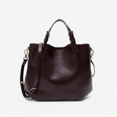 Vintage Minimalist Deri Tote Çanta 34